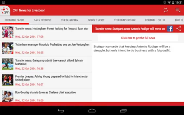 Liverpool Reds News 24h android App screenshot 0